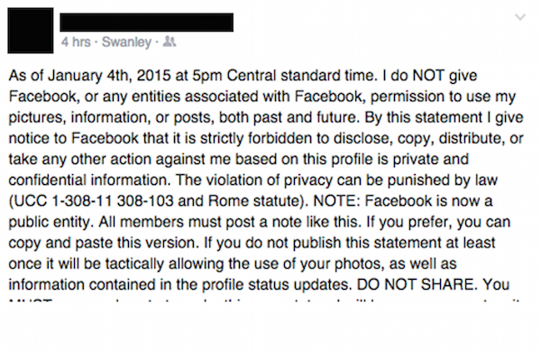 Facebook Privacy Notice Hoax Graphic