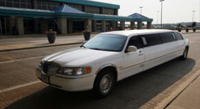 Parked-White-Limousine