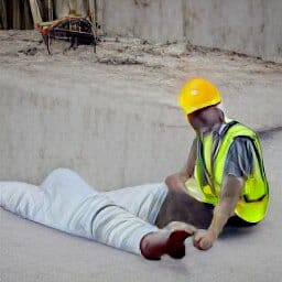 image of a man getting injured while at work