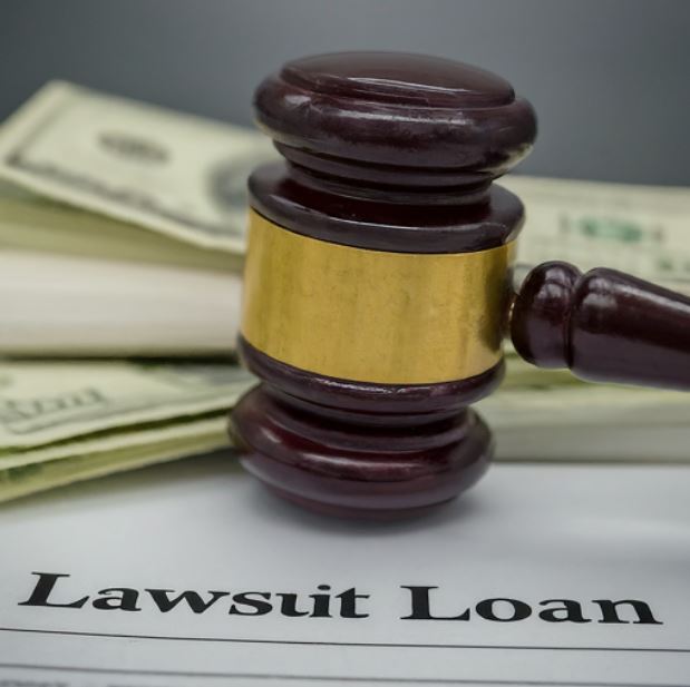 lawsuit loan cash and judge gavel